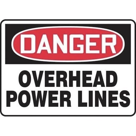 Accuform OSHA DANGER SAFETY SIGN OVERHEAD FRMELC054VS FRMELC054VS